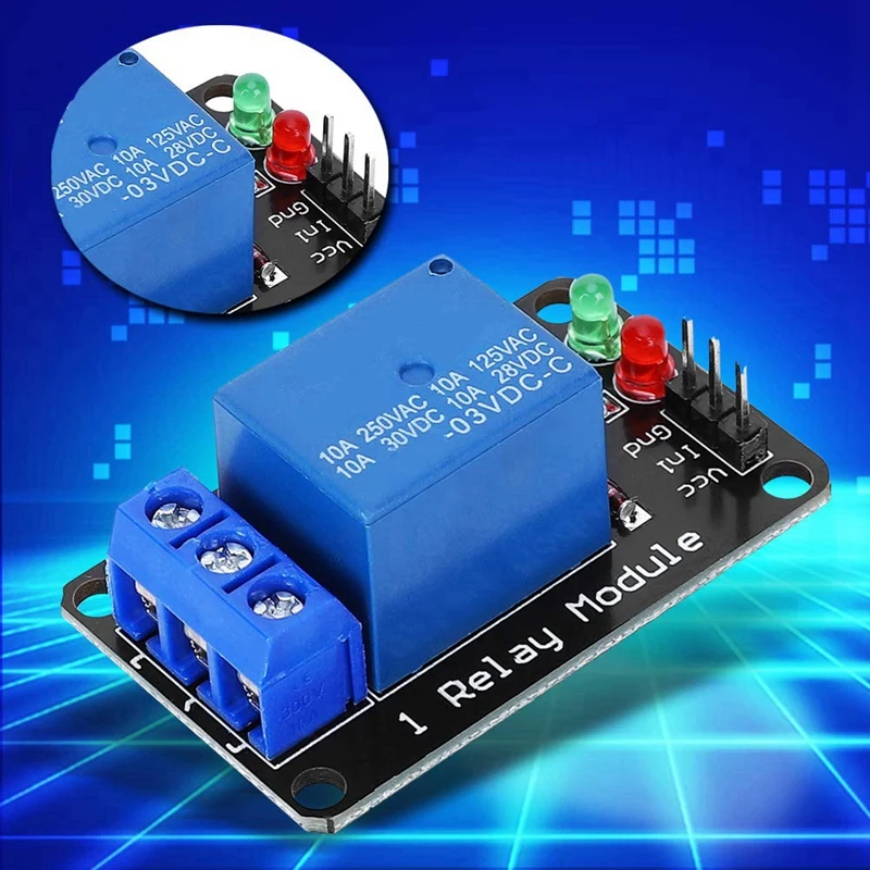 Módulo controlador de relé de 1 vía con microcontrolador indicador LED Compatible con módulo de placa de Control PLC MCU 24V