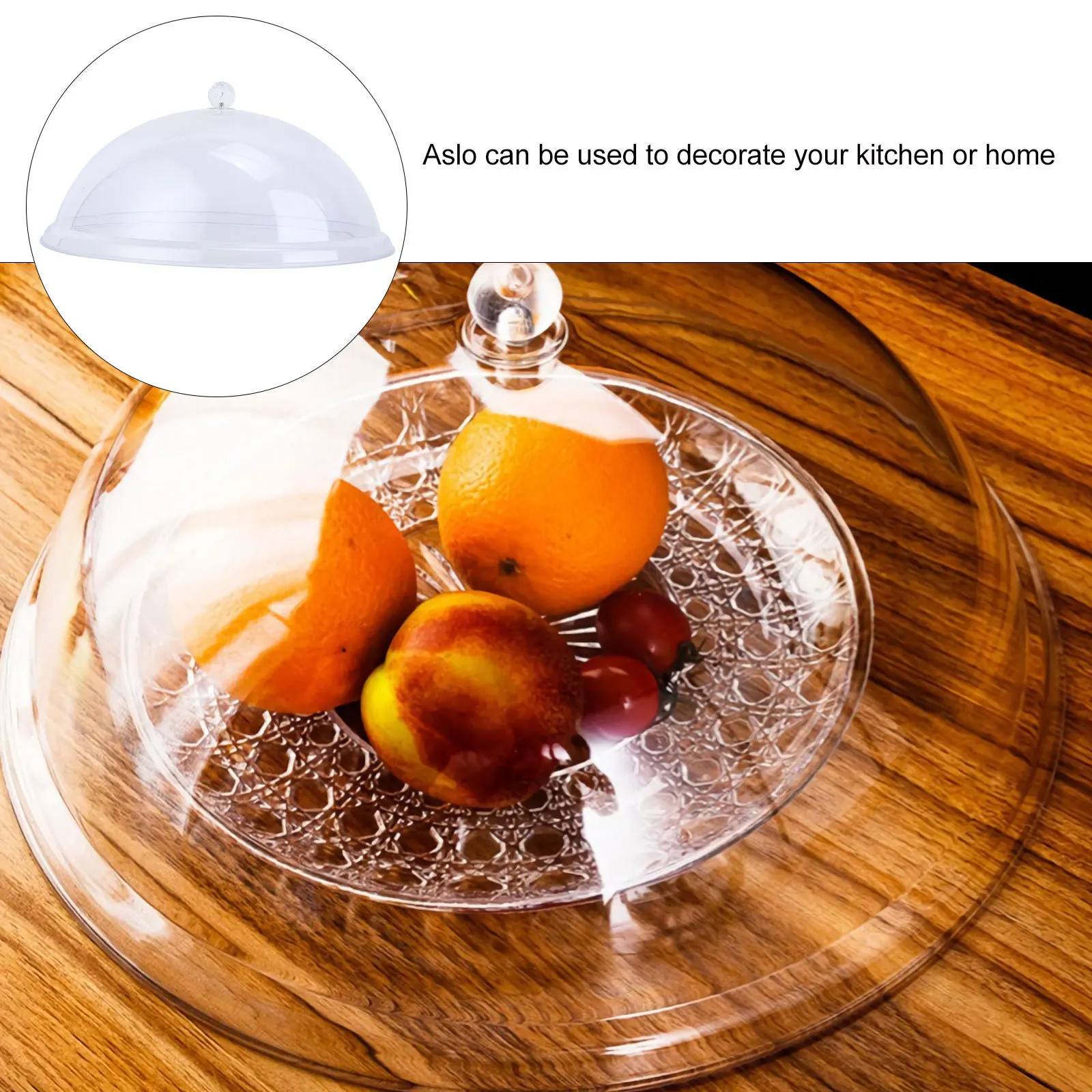 1 Uds. Cubierta acrílica para alimentos, tienda transparente a prueba de polvo, cubierta redonda para pastelería, perfecta para barbacoa, Picnic, Camping, cocina, fiesta, 10 pulgadas