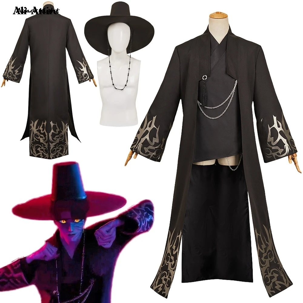 2025 Cartoon Demon Hunter of KPop Cosplay Saja Boys Jinu Coat Hat Cloth Roleplay Costume Outfits Halloween Carnival Suit For Men
