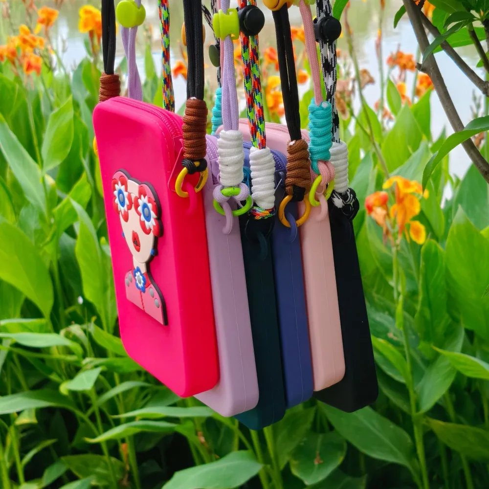 Portable Silicone Mobile Phone Bag Waterproof Large Capacity Phone Crossbody Bag Multifunction Shoulder Bag