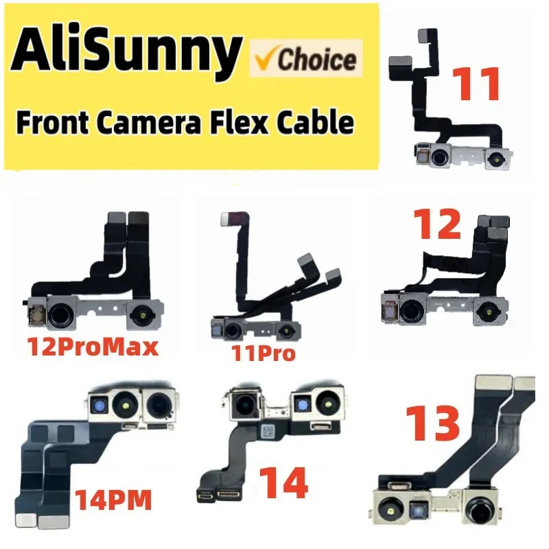 Top Front Camera Flex Cable for iPhone 13 12 11 Pro Max 14 Plus Facing Small Camera Light Proximity Sensor Repair Parts