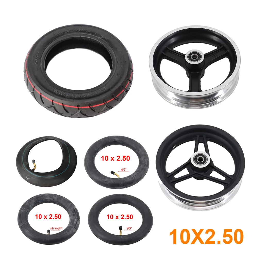 

10x2.50 Inner Outer Tyre 10 Inch 10*2.50 Pneumatic Wheel Tire Rim Hub for Electric Scooter, Balance Car Accessories