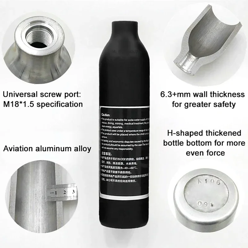 High Pressure Bottle Thread M18*1.5 30PMA Tank Cylinder Diving Aquarium Plant CO2 Tank Dive Soda Oxygen Drink Gas Bottle