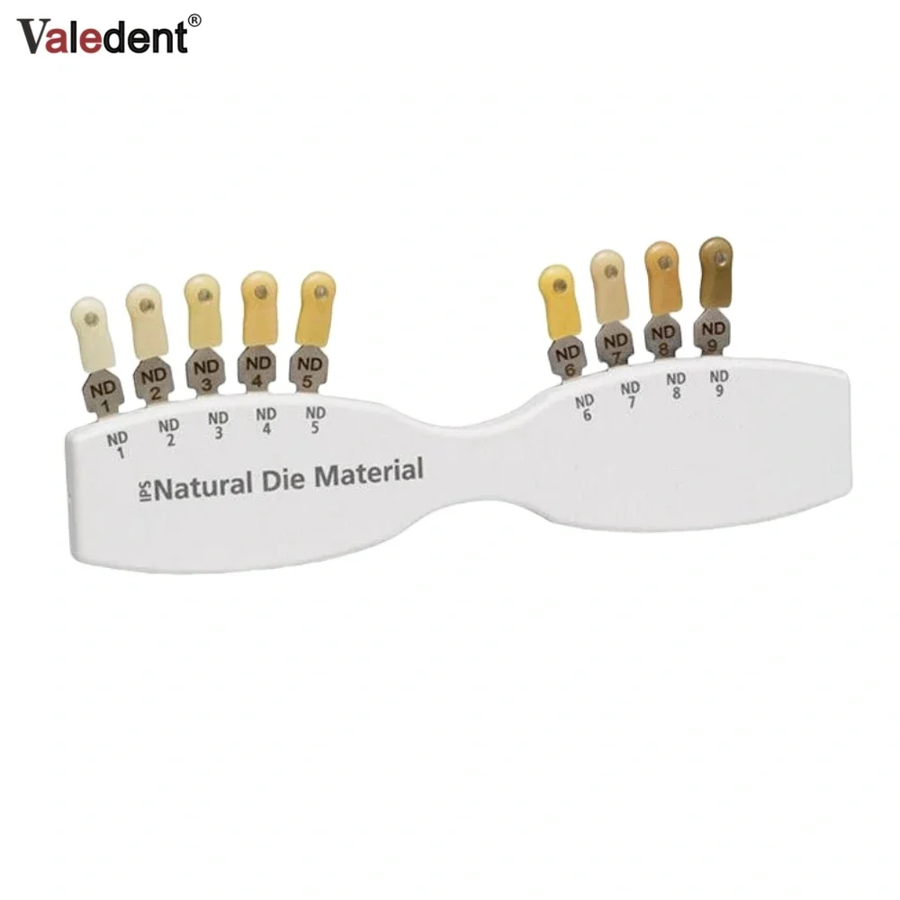 دليل تظليل الأسنان للأسنان A-D مادة البورسلين مخطط الألوان تبييض الأسنان مقارنة مادة البورسلين