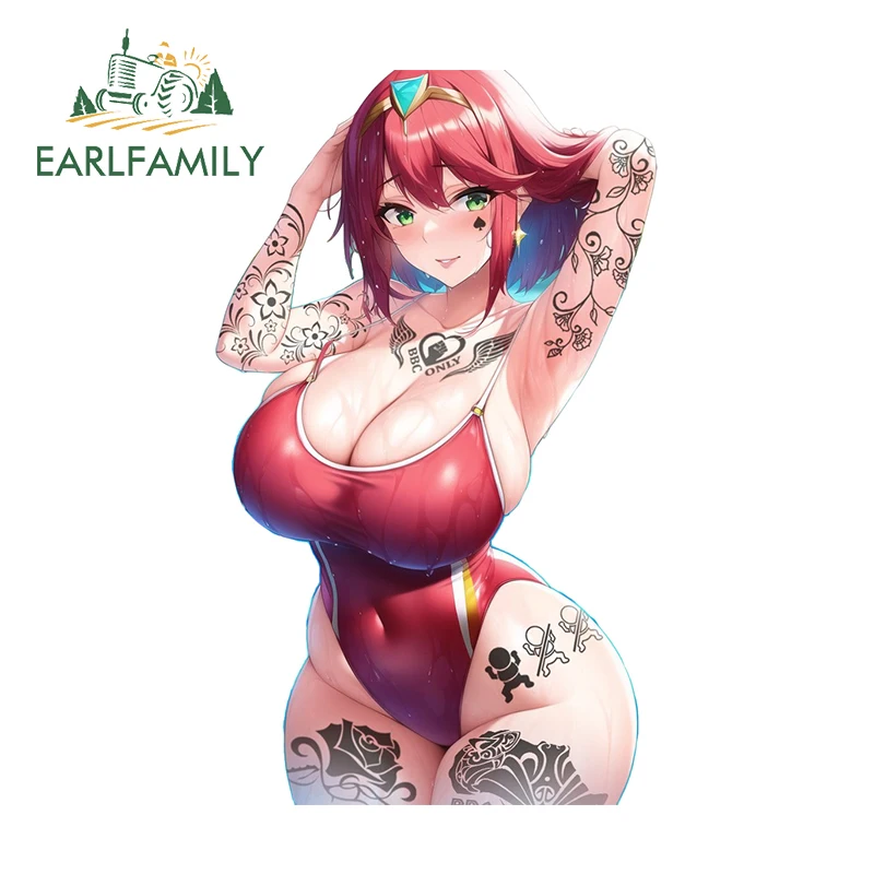 EARLFAMILY 13 см x 7,8 см для Xenoblade Homura тату Fanart Автомобильная Наклейка сексуальная горячая аниме девушка переводка автомобильные аксессуары креативный Декор