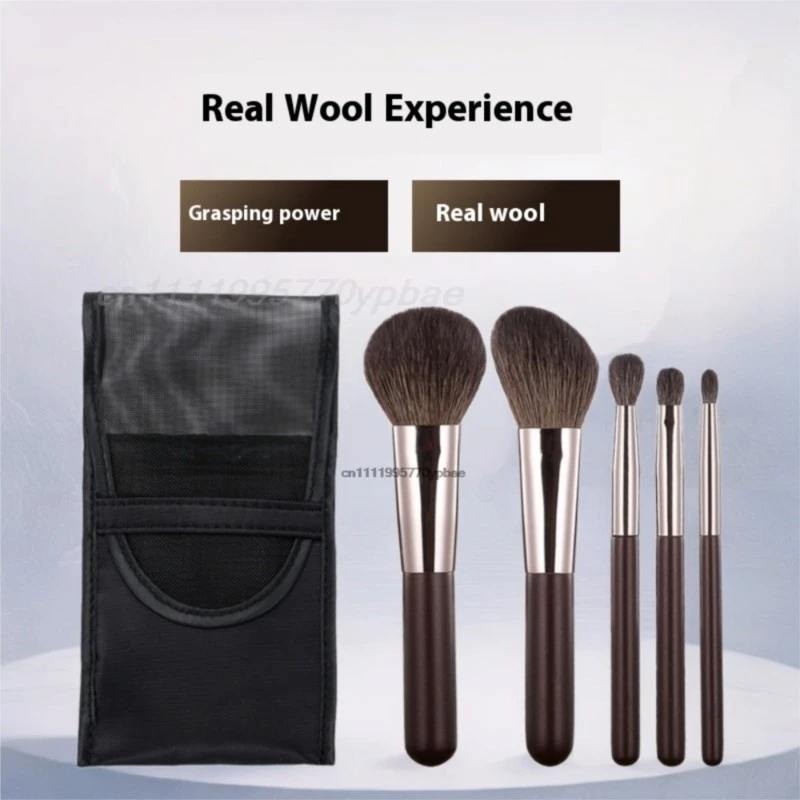Travel Makeup Brush Brochas Maquillaje 5Pcs Mini Powder Contour Eyeshadow Home Daily Highlight Cosmetic Kit Travel Makeup Brush
