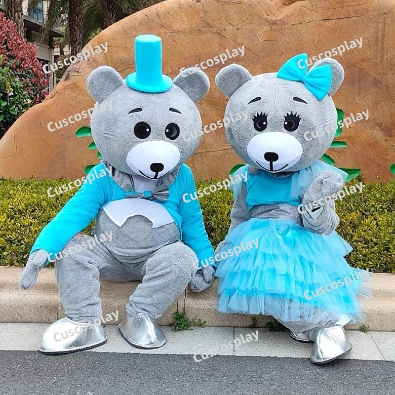 

Cosplay Teddy Bear Couple Mascot Costume Custom Plush Carnival Birthday Weddings Party Christmas Commercial Valentine's Day