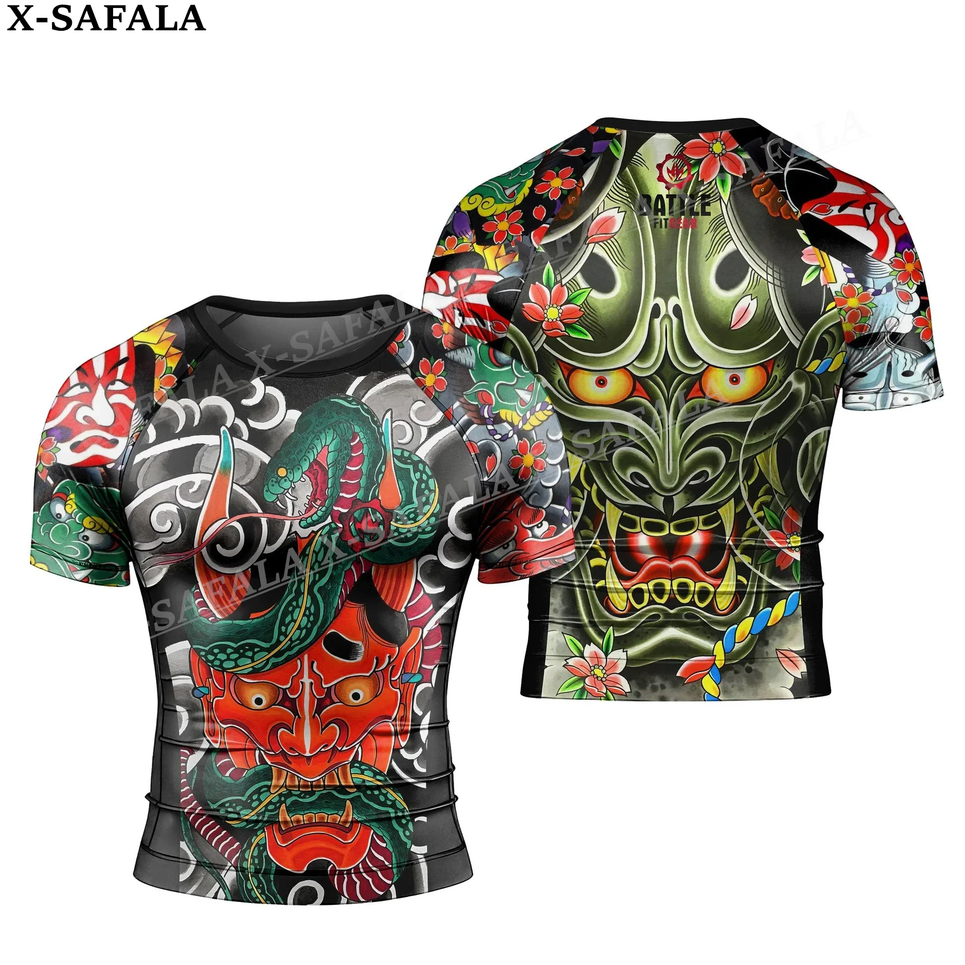 Oin Warrior Japanese Samurai Dragon Customized 3D Printed High Quality Milk Fiber T-shirt Round Neck Men Female Casual Tops-3