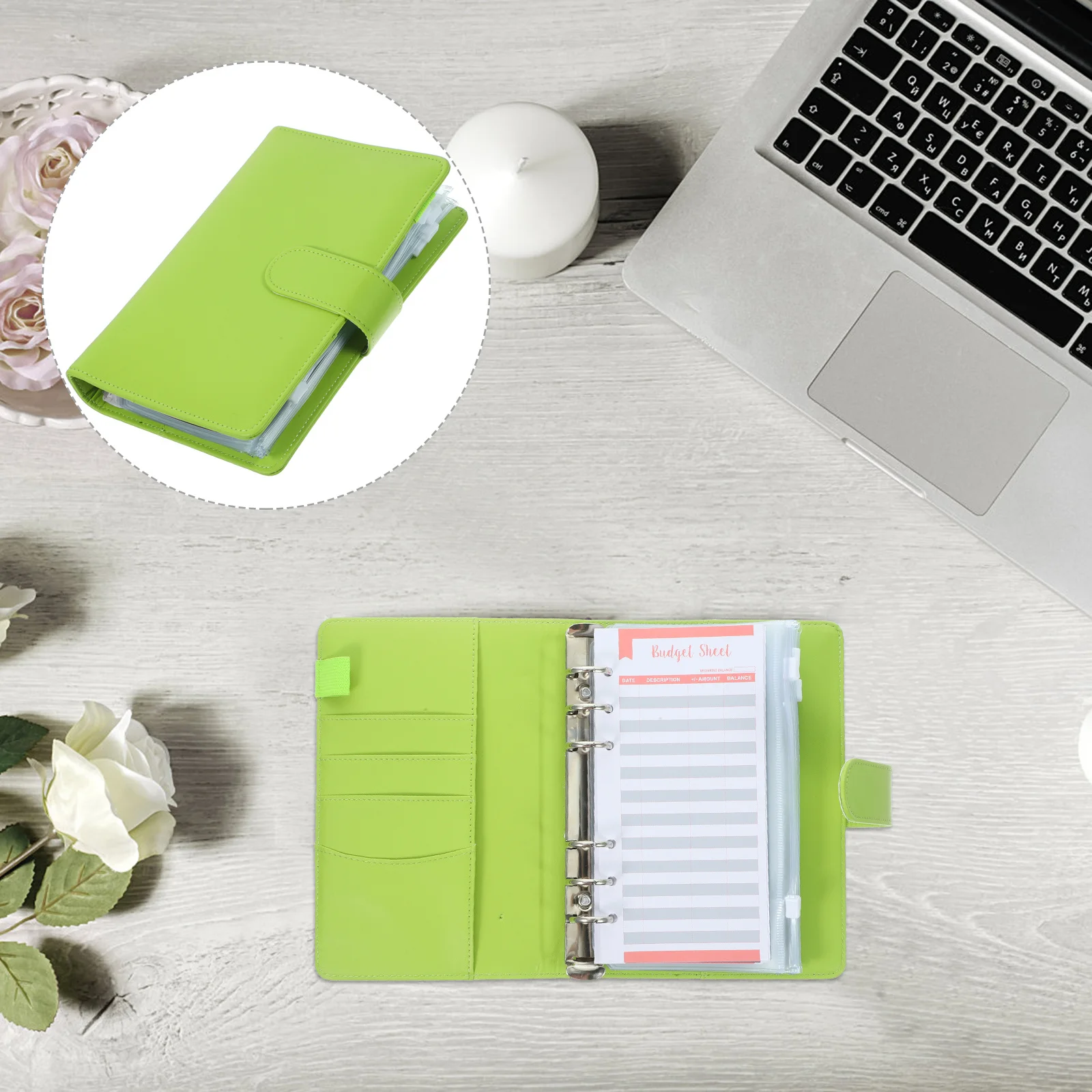 1Set Cash Budget Book Loose-Leaf Expense Tracking Organizer Portable Budget Notebook Monthly Weekly Planner Money Recording