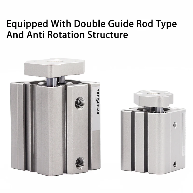 Cienki trójosiowy cylinder z trzema prowadnicami TACQ12/16/20/25/32/40/50/63-80x10x15x75S