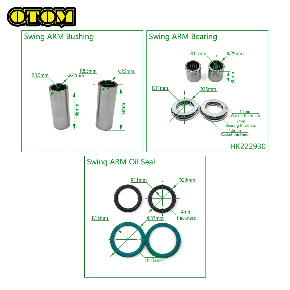 OTOM For HONDA Swing ARM Triangle Lever Linkage ARM Rod Rocker Shock Absorber Oil Seal Bushing Bearing CRF250R CRF450R CRF450X