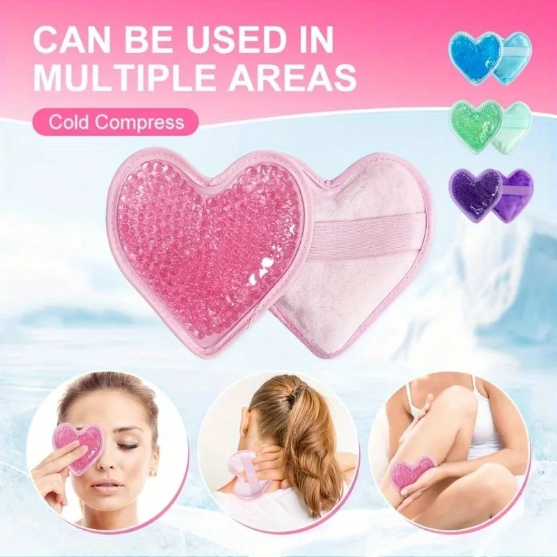Hartvormig ijspak Warme en koude therapie - Herbruikbaar gelpakket voor pijnverlichting, zwelling, EHBO, spierpijn