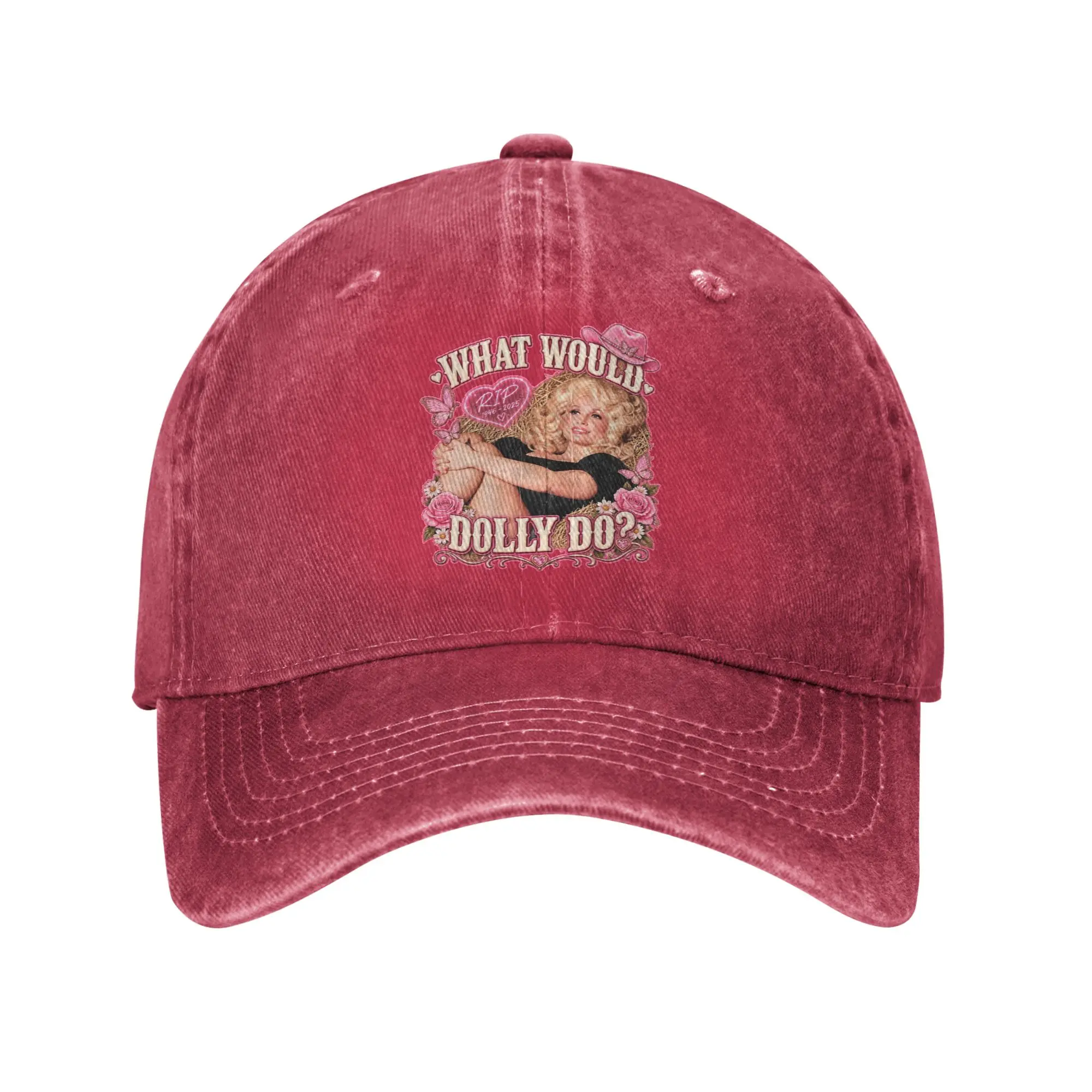 Singer D-Dolly Parton Baseball Cap Vintage Distressed Washed  Snapback Cap Men Women Summer Adjustable Caps Hat