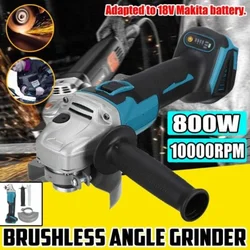 18V 100/125mm Cordless Brushless Angle Grinder for Makita Li-ion Battery ( NOT INCLUDE BATTERY)