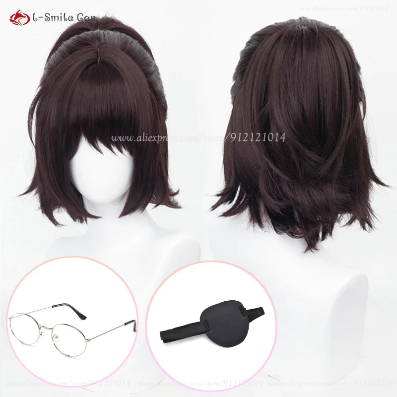 

Anime Titan Final Season 4 Hange Zoe Cosplay Hange Zoe 35cm Dark Brown Wig With Ponytail Heat Resistant Hair Anime Cosplay Props