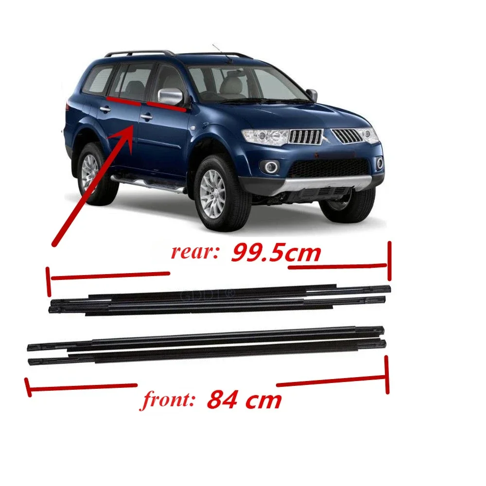 

4 Pieces Outside Windows Glass Rubber for Pajero Sport 2nd KH MN117612 Sealing Pedal for Montero KG Weather Strip 5757a336