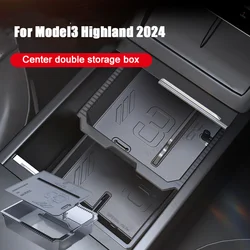 Per Tesla Model 3 Highland 2024 scatola portaoggetti modello 3 2024 Highland Center Console bracciolo scatola portaoggetti stivaggio accessori per riordinare