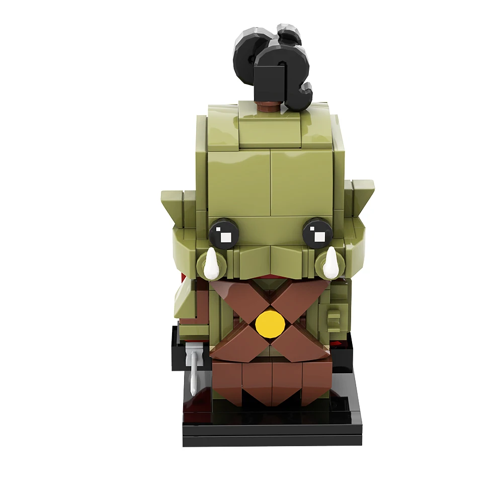 Gobricks MOC Game Action Figure Orc Brickheadzs Building Block set Biologicals Beast educazione fai da te giocattoli in mattoni per regalo per bambini