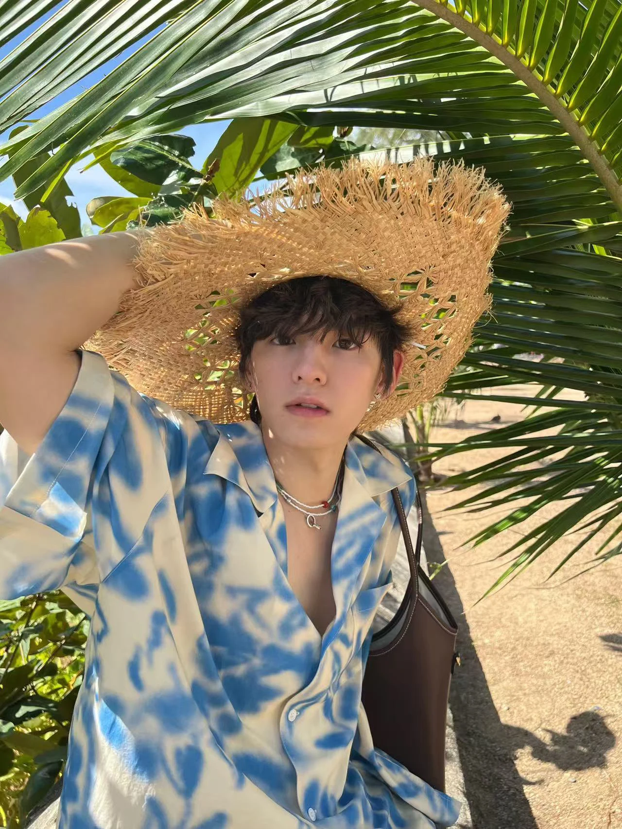 

Summer Vacation Floral Print Beach Shirt Casual Loose Couples Trendy Lazy Retro Style Short Sleeve Flip Collar Tagkita Men's ...