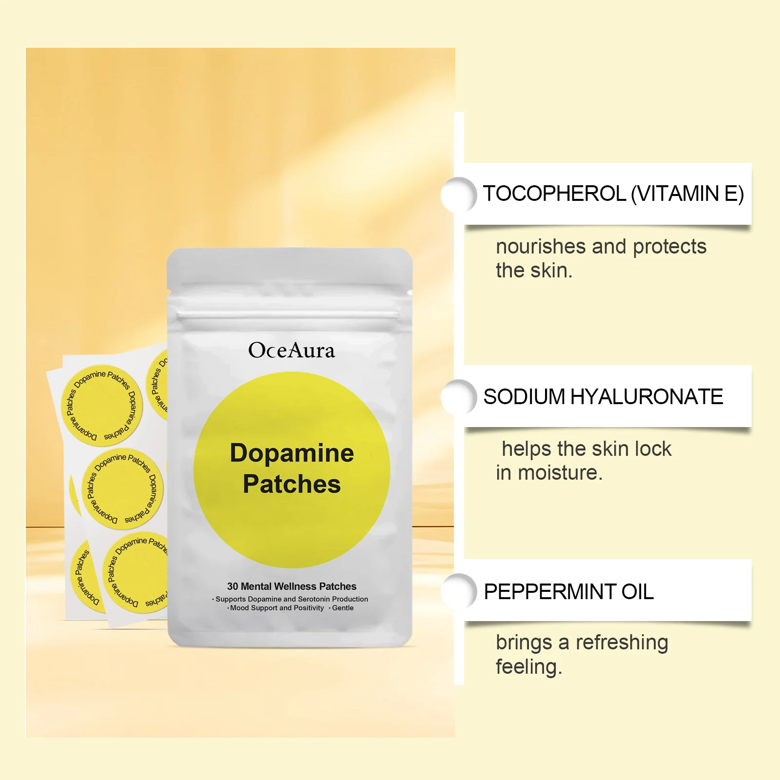 

All-Day Energy Body Patches | Vitality Boost Immune Support, Promotes Digestion & Detox Dopamine Wellness Patches