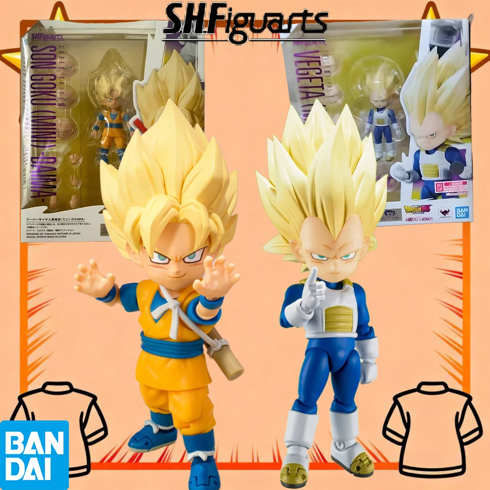 

100% подлинные в наличии Bandai S.H.Figuarts Dragon Ball DAIMA Super Saiyan 3, коллекция фигурок Vegeta Jr и Goku Jr.