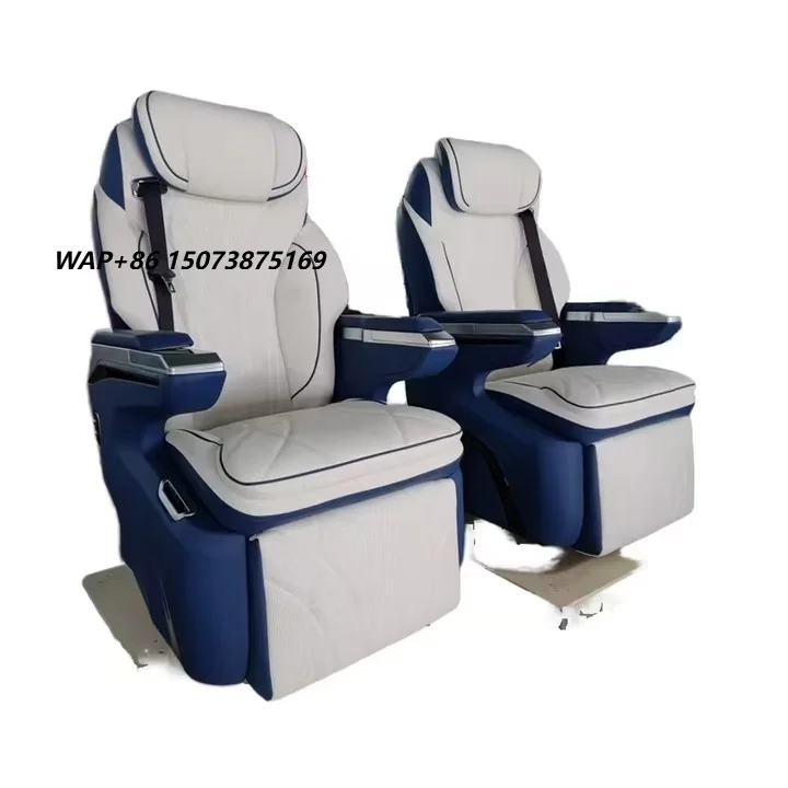 OEM Universal Leather Car Seats White Red Blue with Cooling Massager Customizable for RV Alphard Model