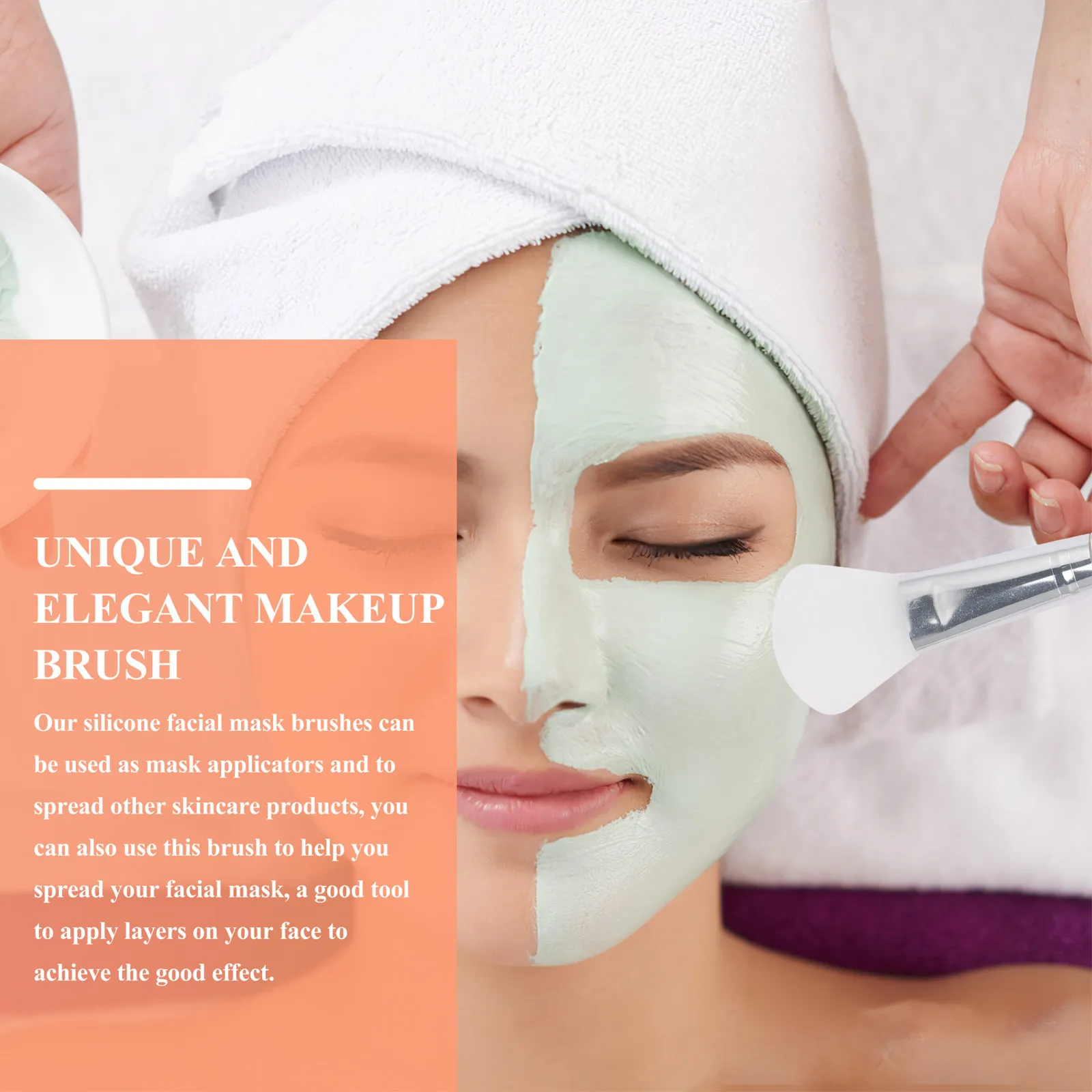 Aplicador de mascarilla facial de silicona, cepillo de barro facial portátil, herramientas de cuidado facial de secado rápido, perfecto para la rutina de belleza y cuidado de la piel, 5 uds.