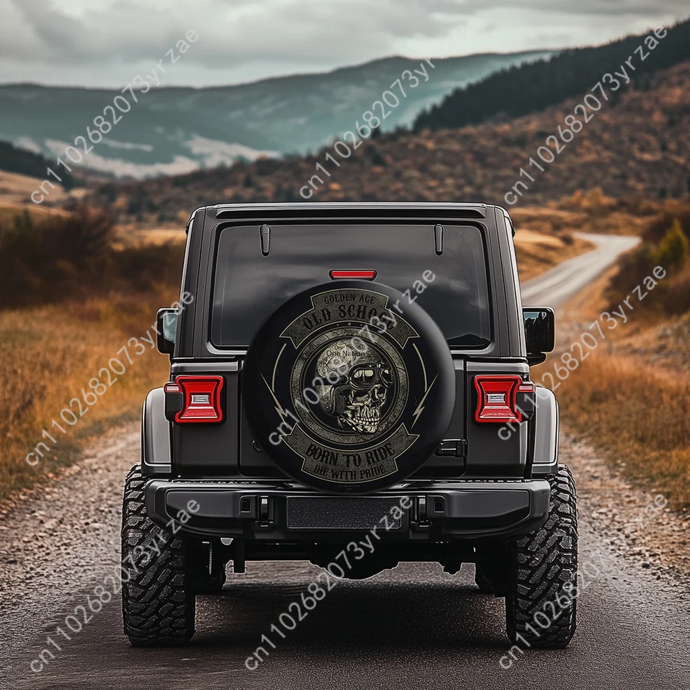 

Born To Ride Various Models Spare Car Tire Cover Sand Dust Prevention Protect Wind Rain Tire Cover Sturdy Durable Tire Covers