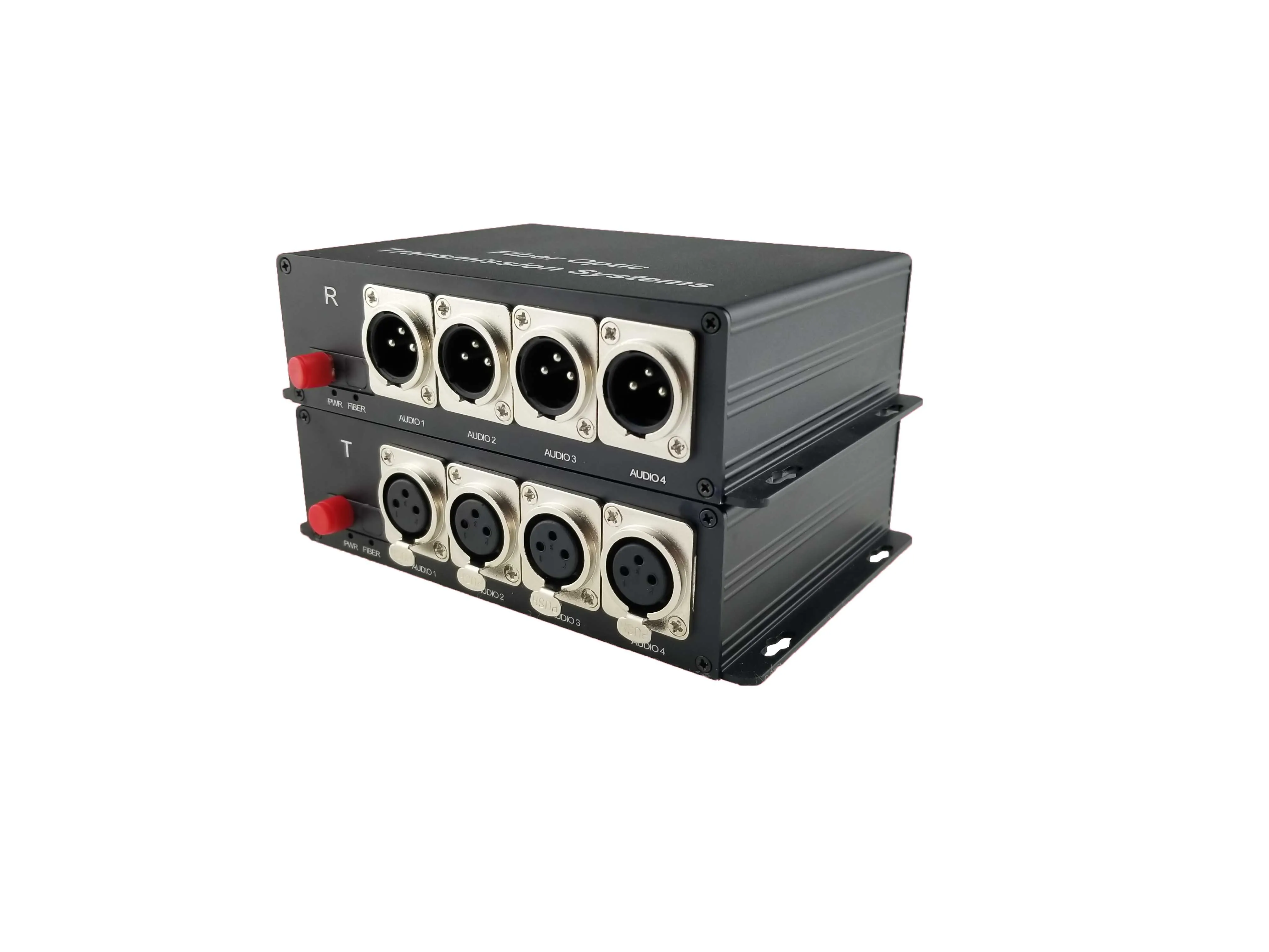 XLR o to fiber converter No noise Dante o extender