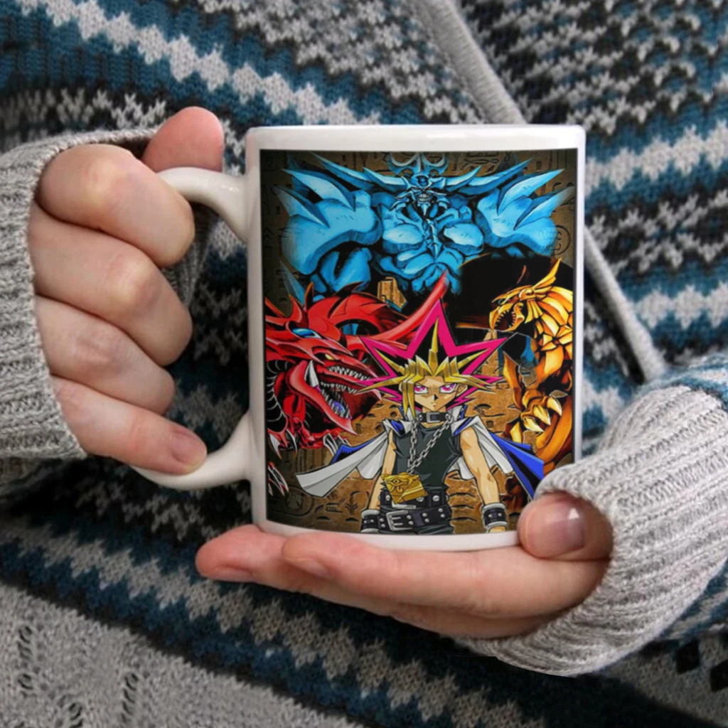 Manga-Yu-Gi-Oh-Anime-11OZ Coffee Mug Beer Mugs Tea Milk Cup For coffee Lovers Surprised Gift