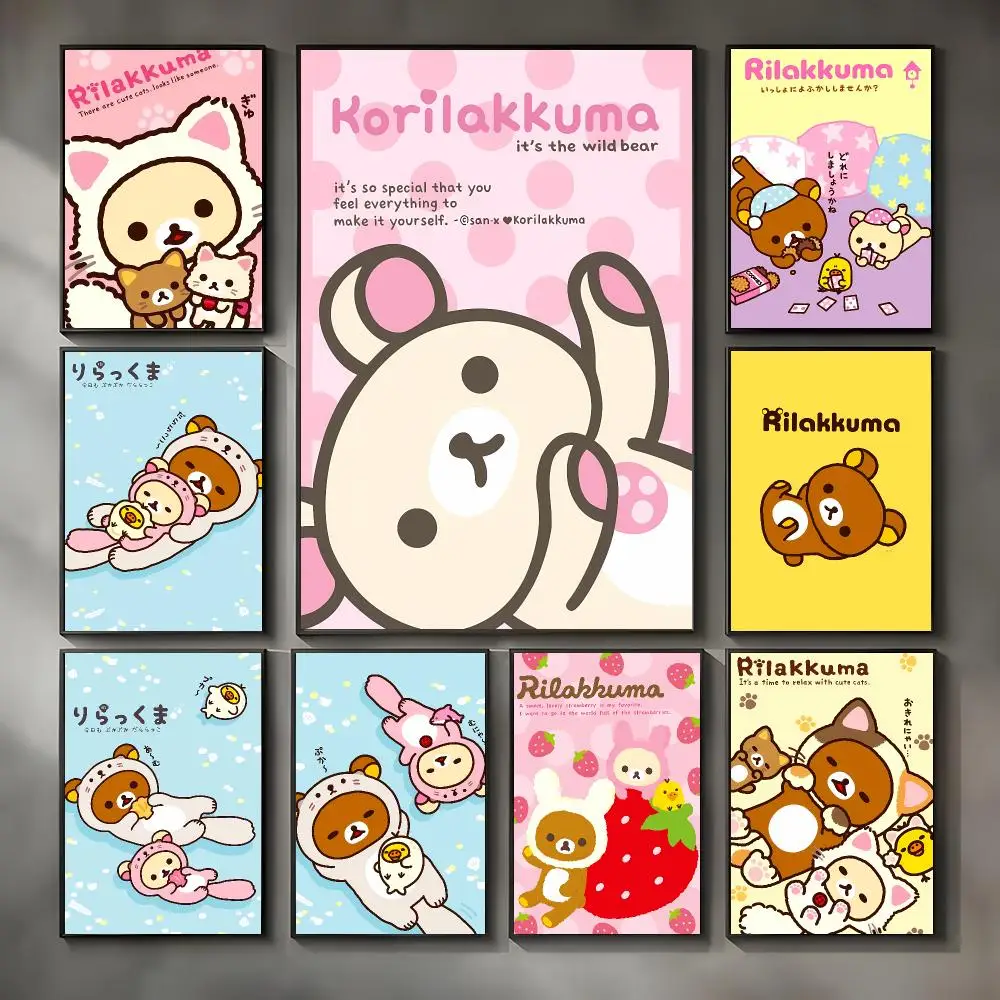 Cute character San-X Rilakkuma Poster Modern Interior Wall Decor & Trendy Home Highlights