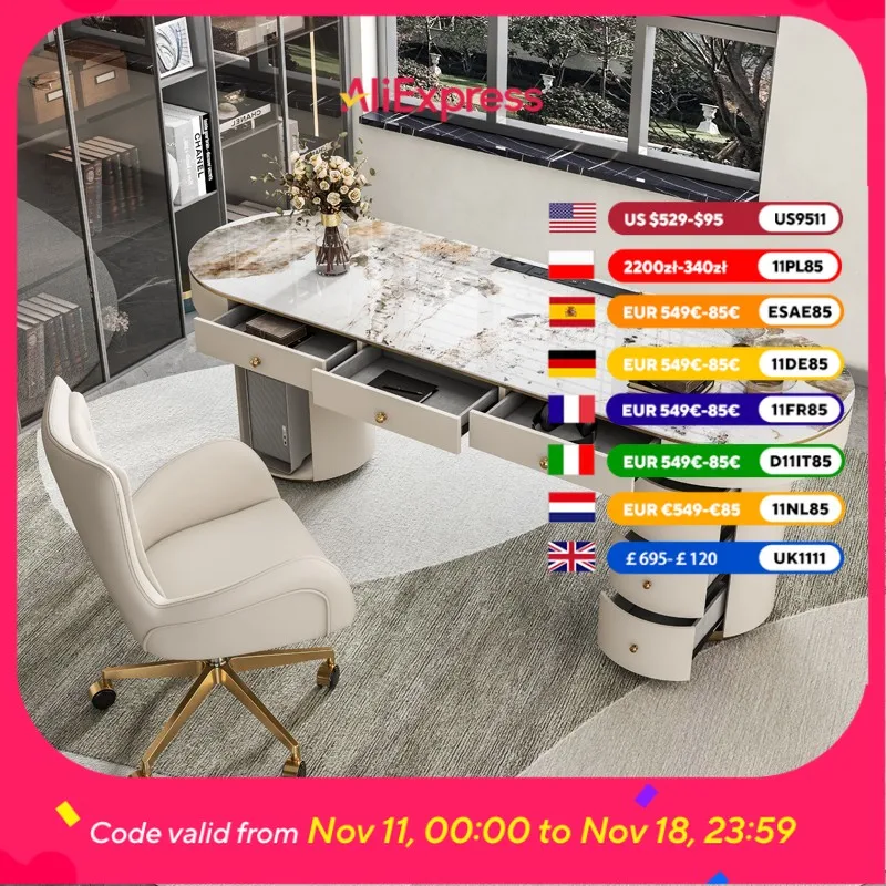 

Дизайнерский письменный офисный стол Настольный эстетический деревянный ящик Компьютерные столы Белый органайзер Mesa Para Computador Мебель