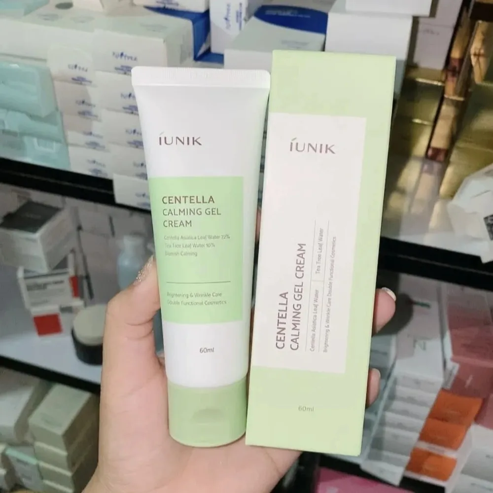 IUNIK 60ml Centella Gel calmante ligero calmante hidratante reparación iluminar desvanecimiento arrugas 60ml Original marca coreana Gel de crema