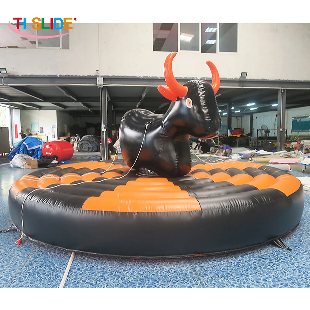 spedizione aerea veloce, diametro 5 m Rodeo Bull ride Giochi sportivi gonfiabili/equitazione toro per bambini e adulti