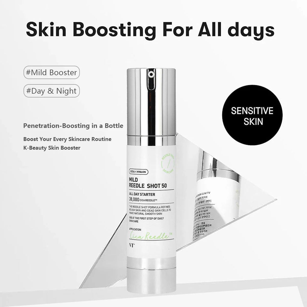 VT COSMETICS CICA Reedle Shot, options multi-tailles, Centella Asiatica, hydratation intense, soins de la peau coréens, K-Beauty, maquillage coréen 2