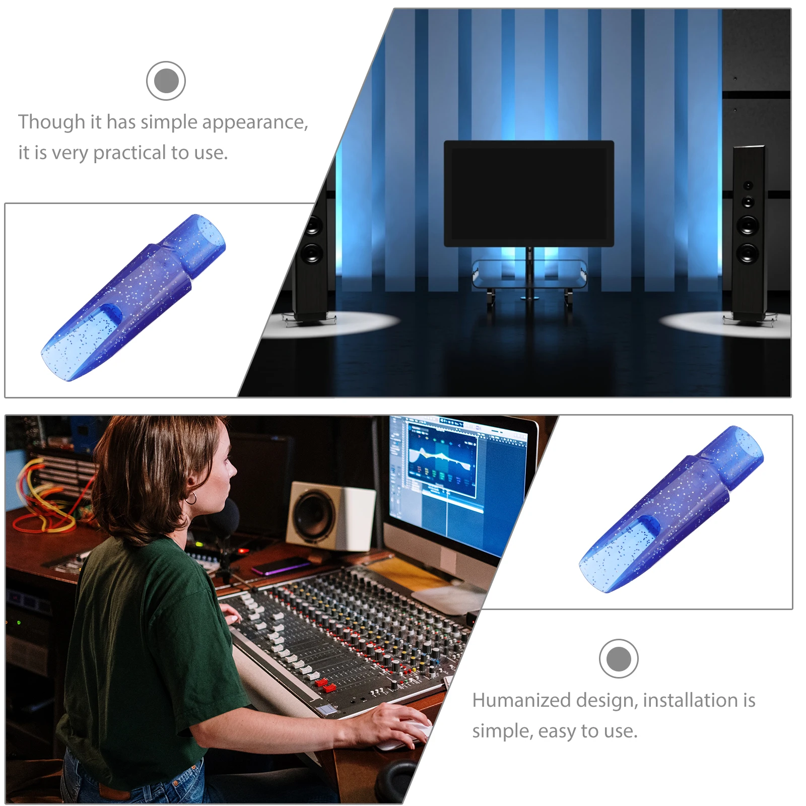

Alto Saxophone Mouthpiece White Food Grade Plastic Flute Head Replacement Parts Musical Instrument Small Lightweight Beginner