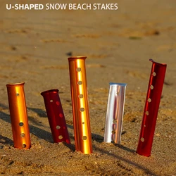 31cm Beach U-Shape Tent Stakes Camping Tent Pegs for Outdoor Beach Snow Sand Ground Tarp Accessories