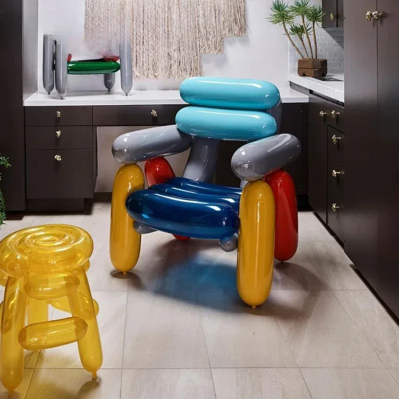 Creative Balloon Chair FRP Art Leisure Chair Hall Light Luxury Shaped Armchair