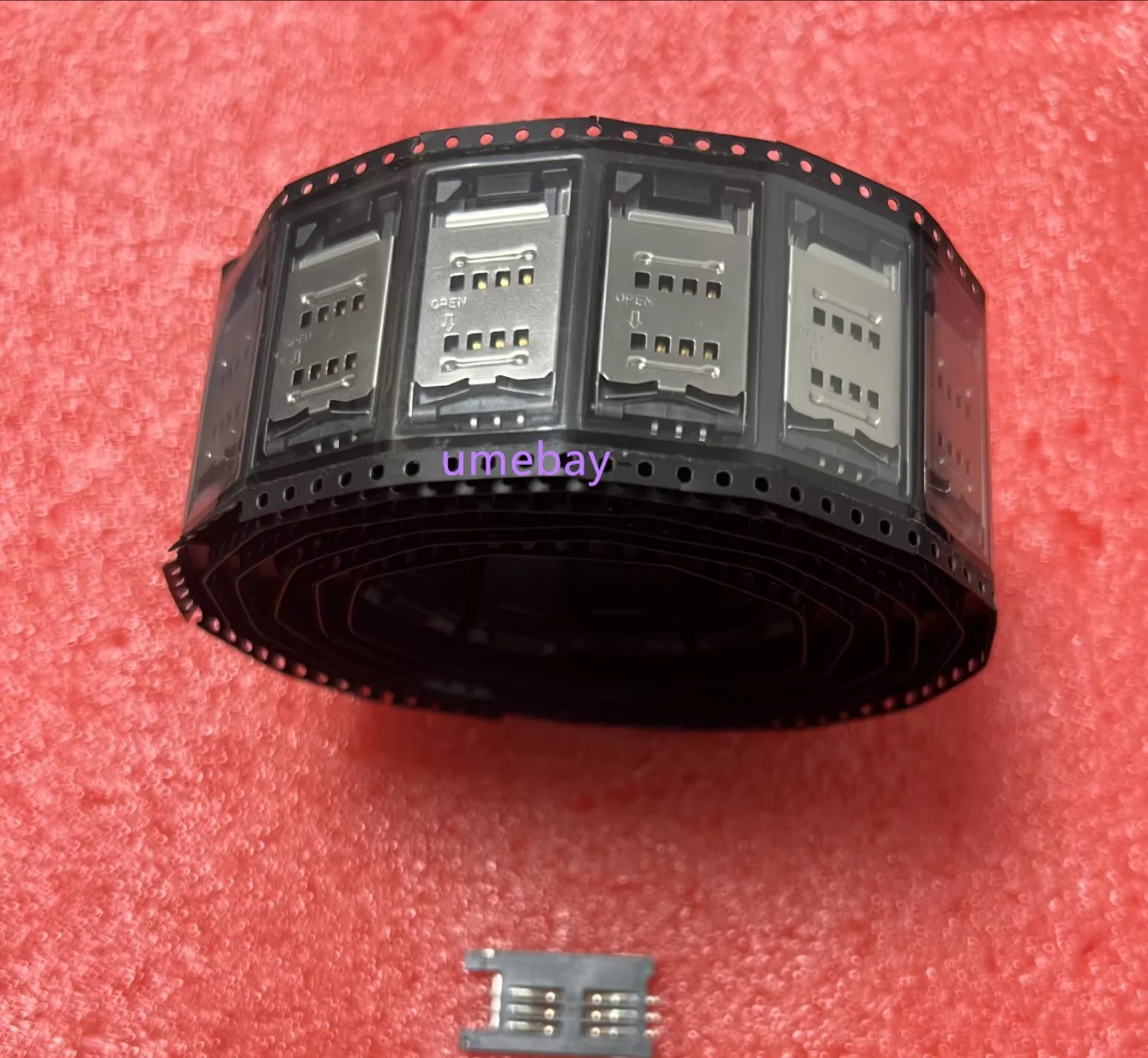 50 pieces,   integrated circuit  , SIM card holder slot 6P 2.8H  flip type with metal buckle (MUP-C714) without pillar
