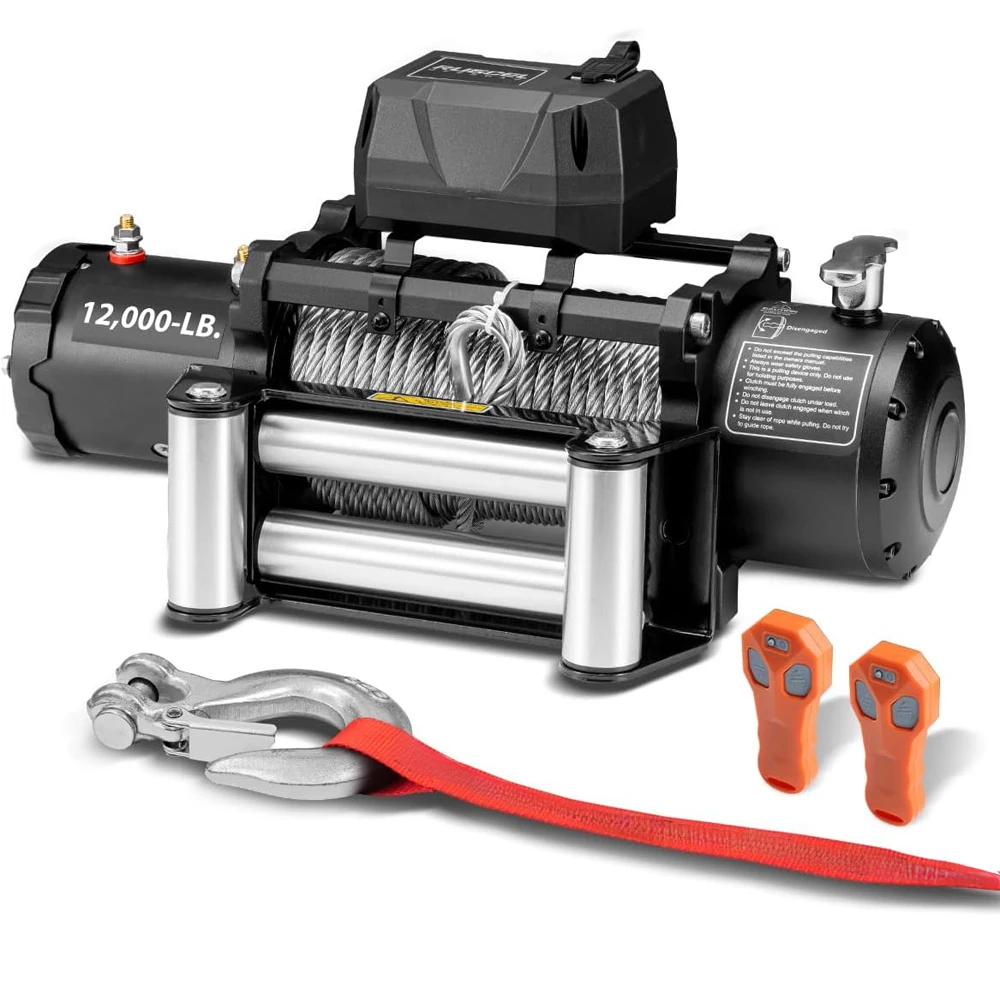 

AMBITION 12000lb Waterproof Electric Truck Winch 12V Steel Rope Winch for Truck and Wrangler in Car Liftcustom