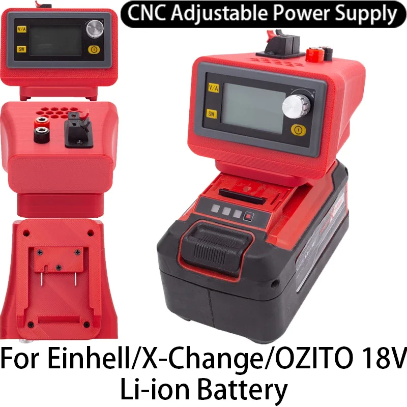 CNC adjustable power supply for Einhell/X-Change/OZITO 18V Li-ion battery Adapter voltage control CNC adjustable DC power supply