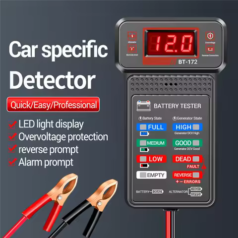 BT-171 12V Car Battery Tester LCD Digital Auto Battery Analyzer Charging Cranking System Tester Battery Checker Diagnostic Tools