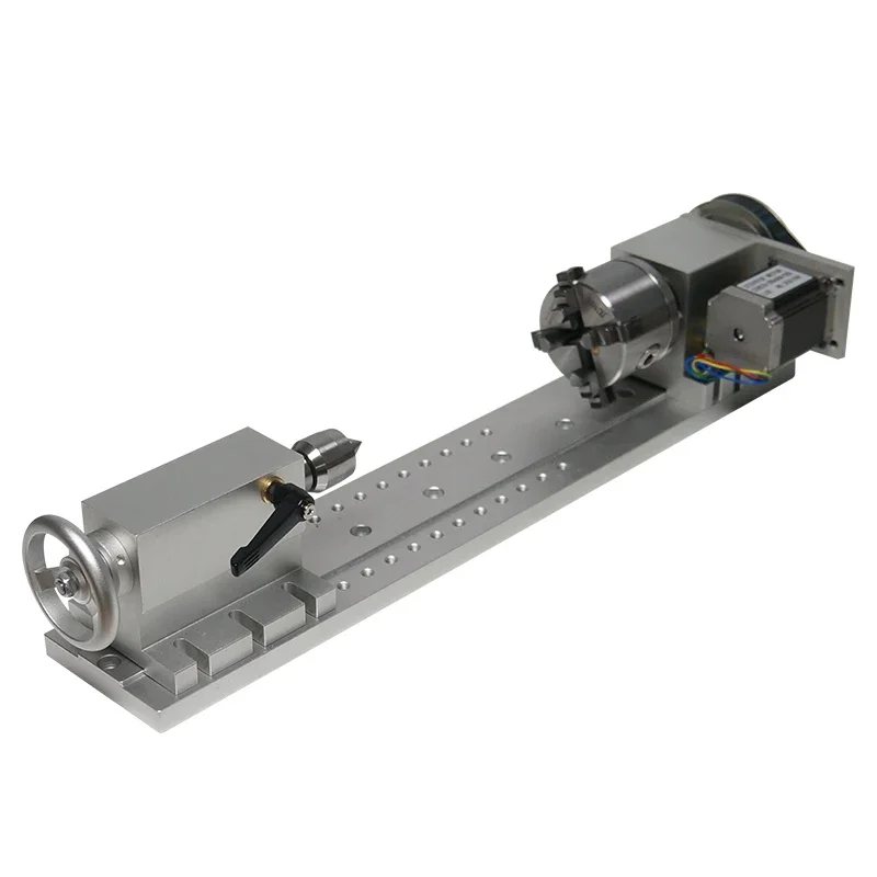 

80MM 3-jaw Chuck CNC Rotary Axis 4th Axis Tailstock Hollow Shaft for CNC Router Engraver Milling Machine