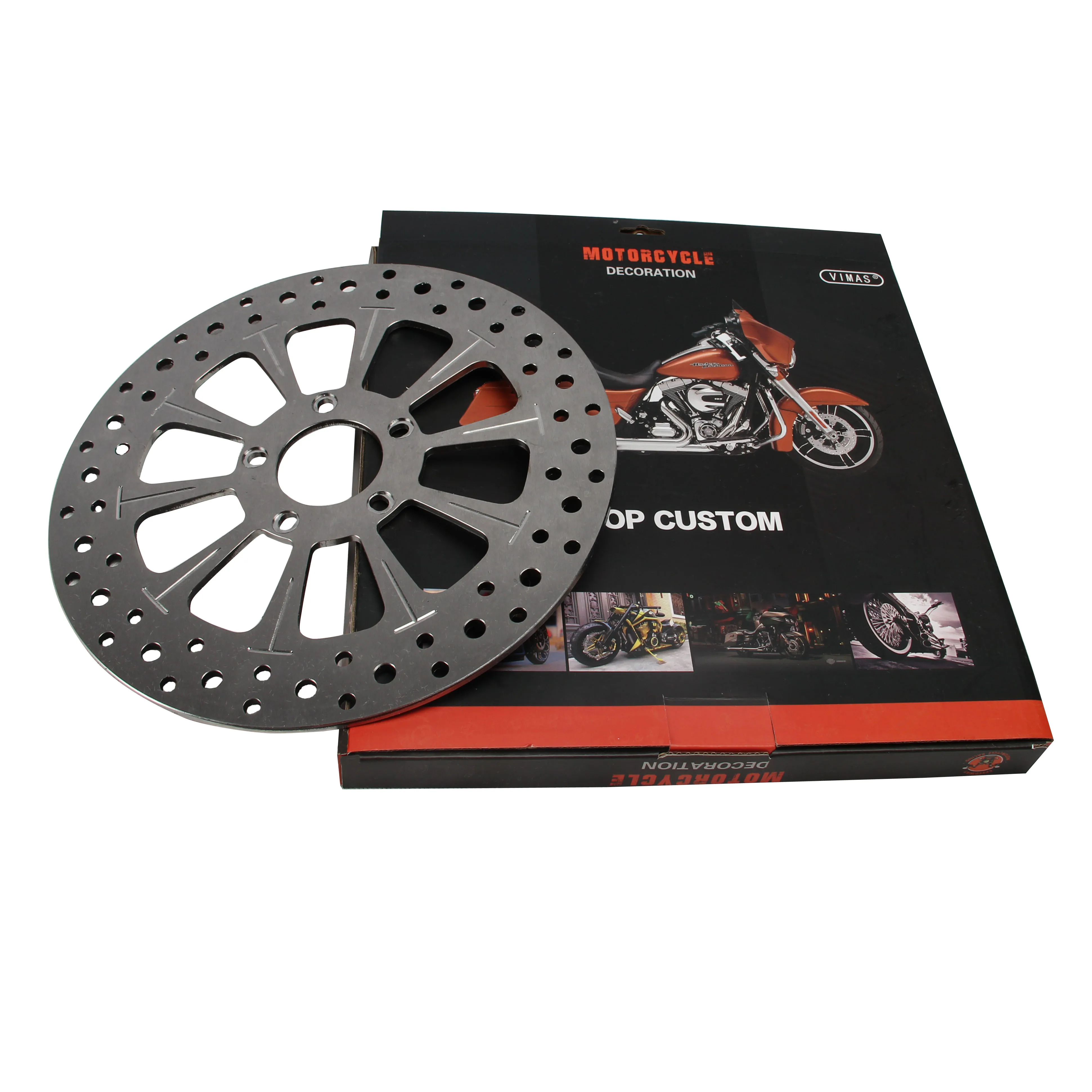 Customized 1CR13 Steel Motorcycle Rear Brake Disc 300 Mm Suitable For Harley Model 16-26 Inch Wheels