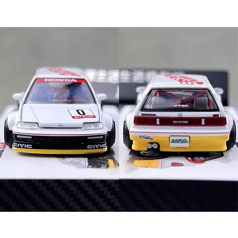 KAIDO HOUSExMINIGT 1/64 Honda Civic EF Kanjo V1 Giocattolo in lega Veicolo a motore Pressofuso in metallo Modello regalo