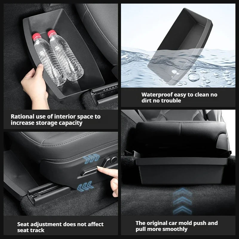 

TPE Front Seat Storage Box for Tesla Model Y Juniper Launch 2025 2024 2023 2022 2021 Organizer Trash Can Garbage Accessories