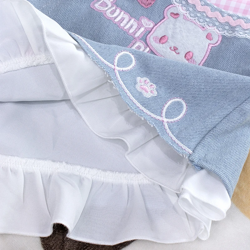 Japanese New Pure Cotton Lace Women's Jeans Original Design Sweet Cute Versatile Age Reduction 2025 Spring Summer Shorts Ladies