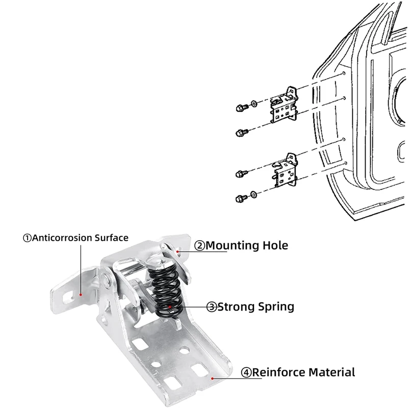 55275631AB Upper Door Hinge Front Left Driver Side For Dodge Ram 1500/2500/3500/4500/5500 Pickup Dakota