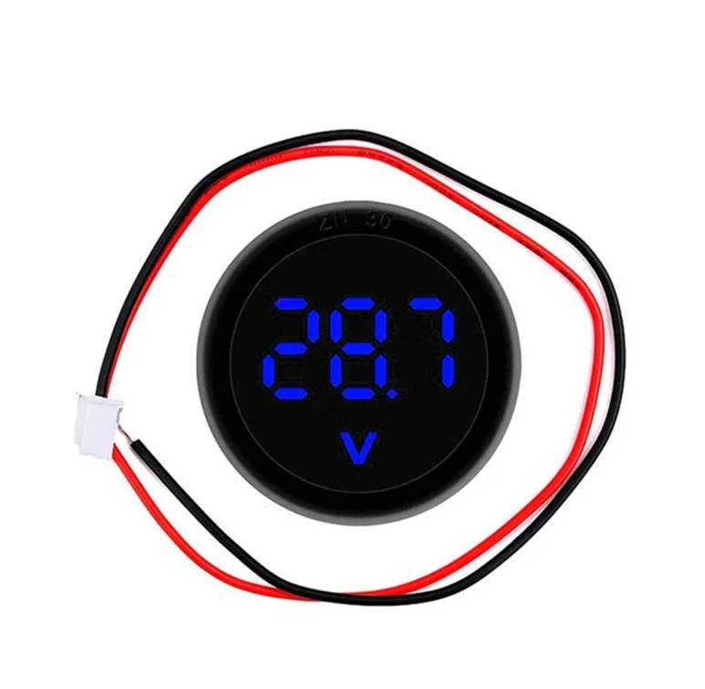 DC4-100V 이선식 원형 DC 디지털 전압계 디스플레이 역방향 연결 보호 미터