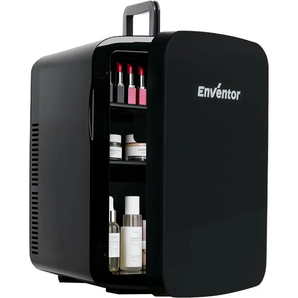 

Компактный холодильник для косметики 15 л, питание AC+DC, охлаждение и подогрев, мини-холодильник для спальни, ухода за кожей, макияжа, косметики, автомобиля, офиса